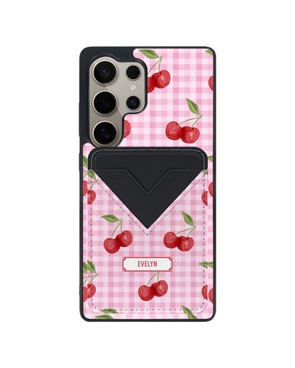 Android Avant Wallet Case - Cherry Tartan