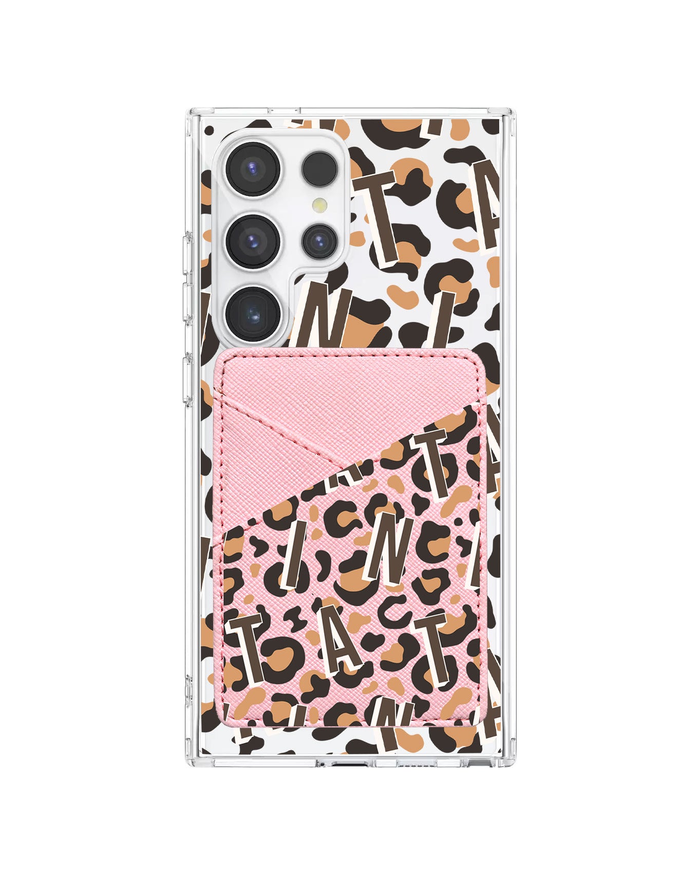 Android Phone Wallet Case - Leopard Monogram 2.0