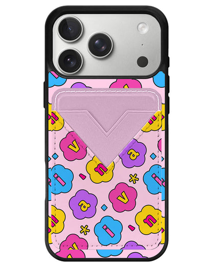 iPhone Avant Wallet Case - Flower Petals Monogram 4.0