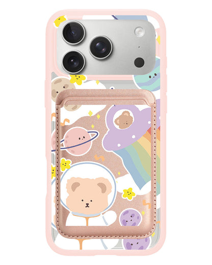 iPhone Magnetic Wallet Case - Astrobear