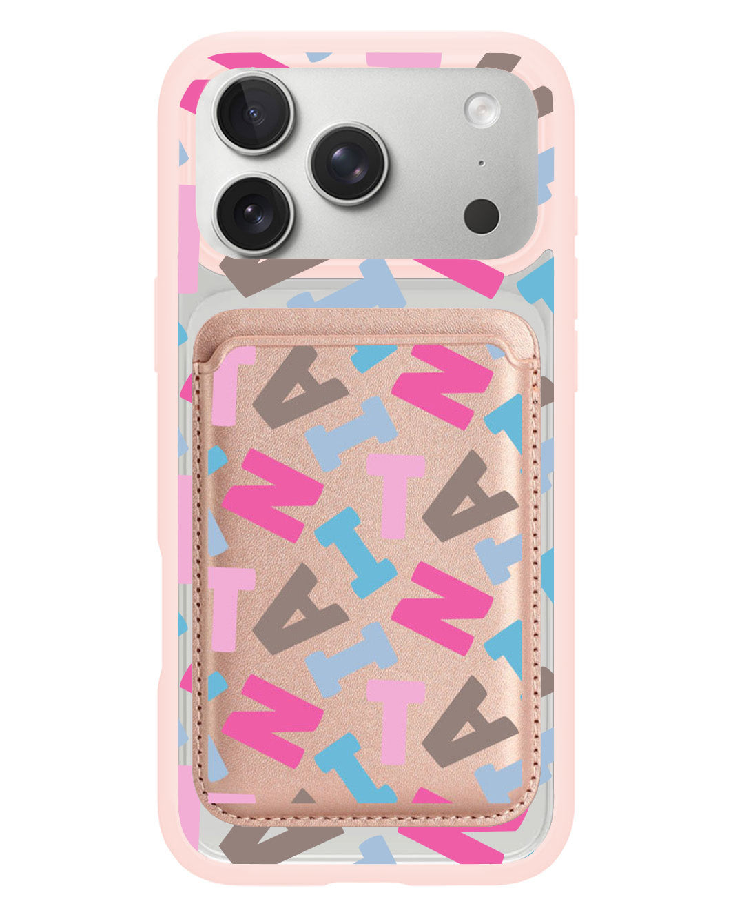 iPhone Magnetic Wallet Case - Scattered Monogram 2.0