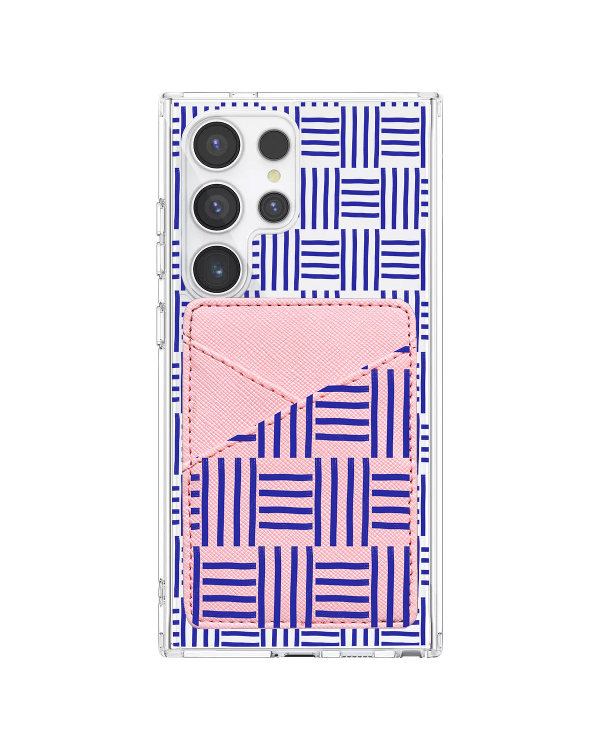 Android Phone Wallet Case - Naval Checkered