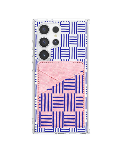 Android Phone Wallet Case - Naval Checkered
