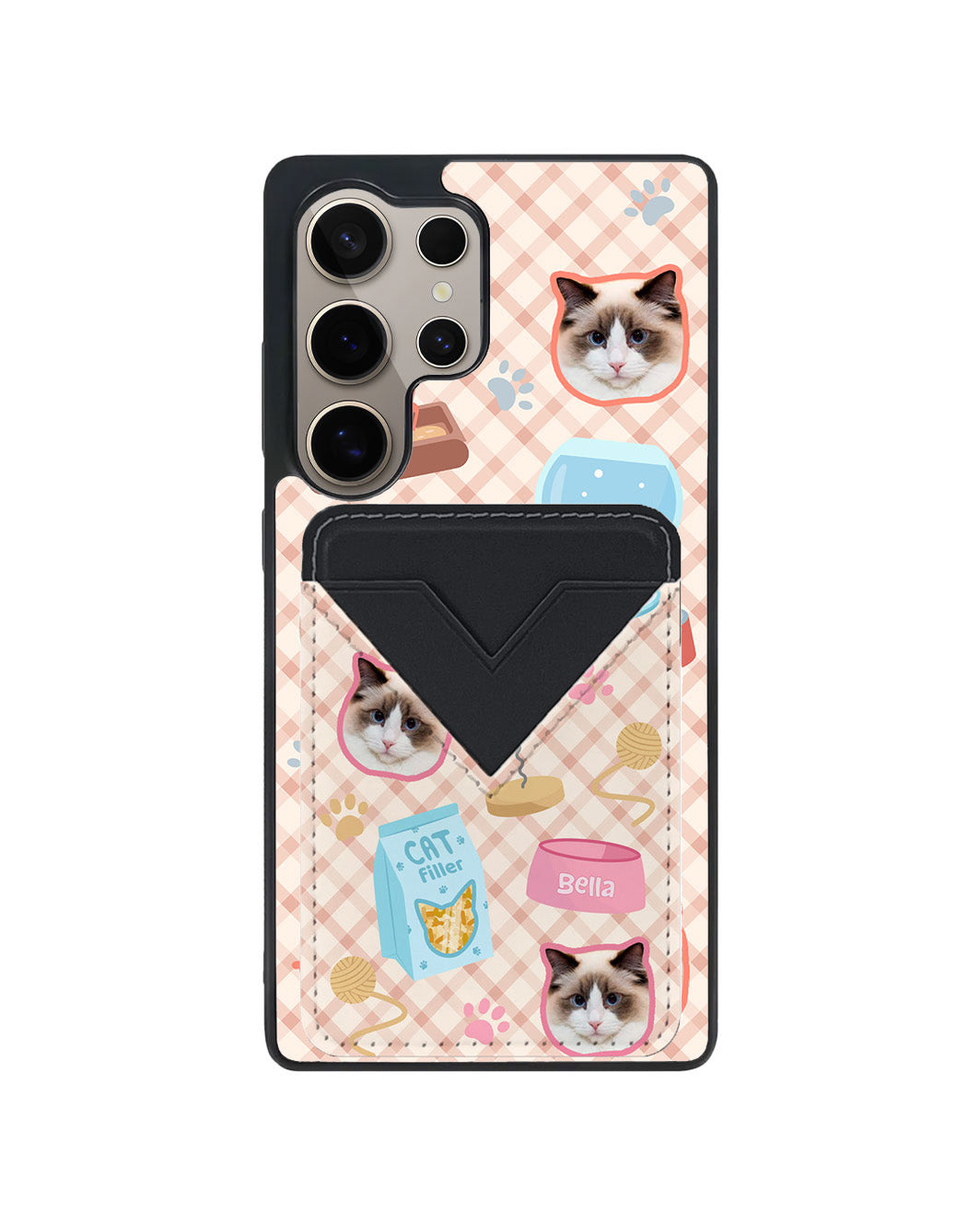 Android Avant Wallet Case - Pet Grid Kitty Cozy Corner