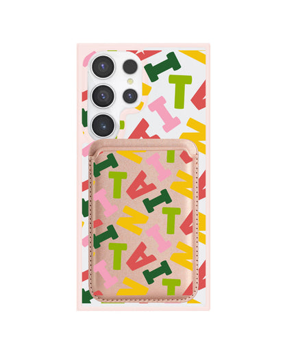 Android Magnetic Wallet Case - Scattered Monogram 3.0