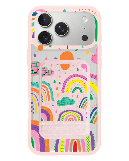 iPhone Magnetic Multifold Wallet - Rainbow