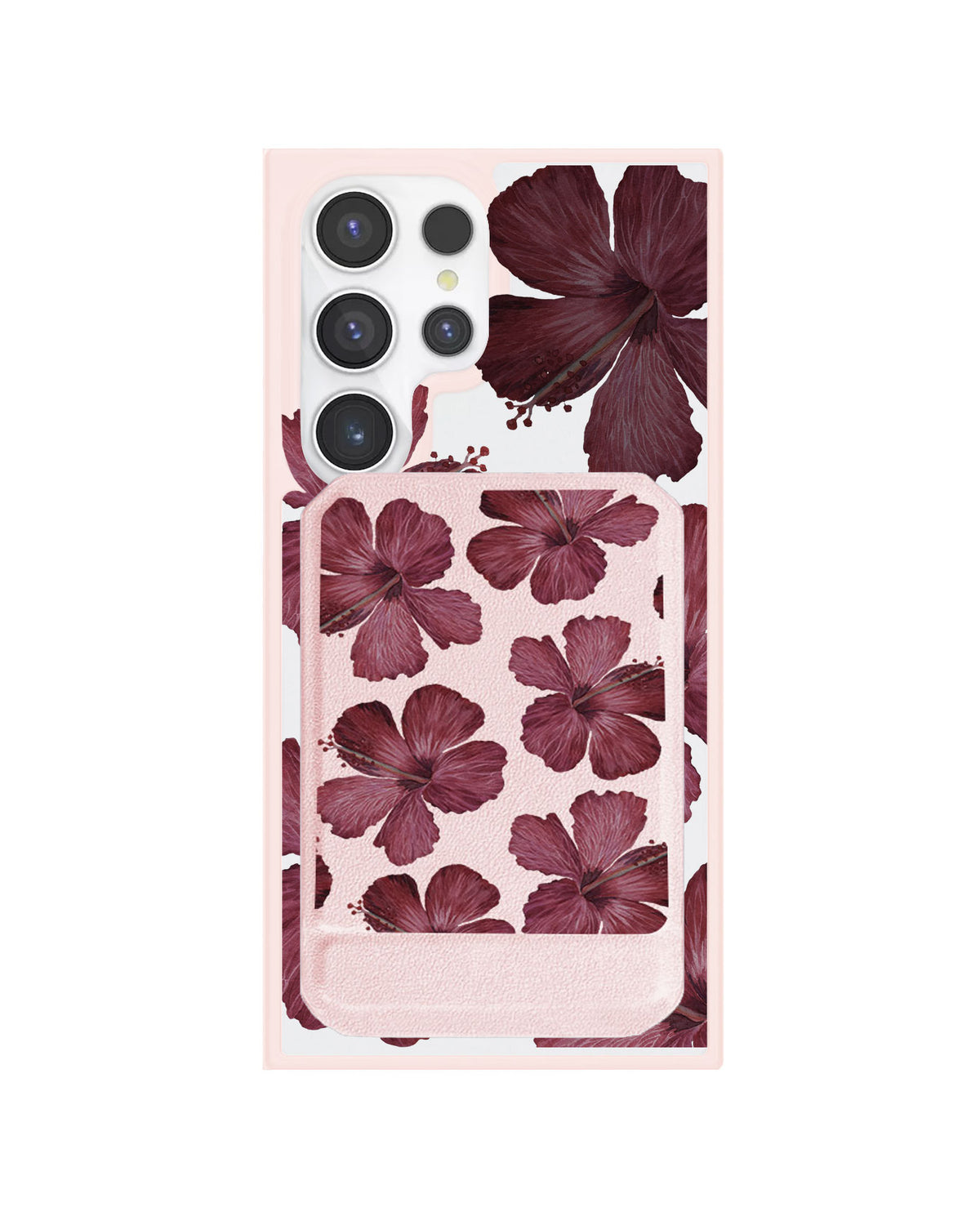 Android Magnetic Multifold Wallet - Goth Hibiscus