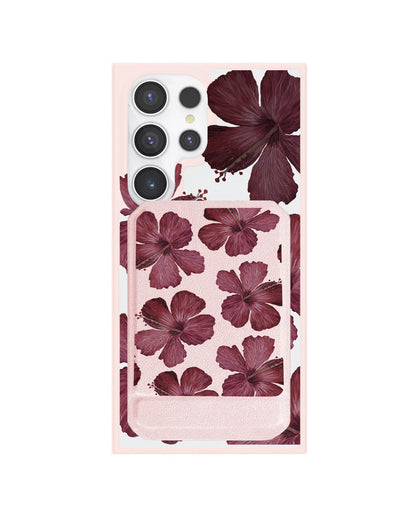Android Magnetic Multifold Wallet - Goth Hibiscus