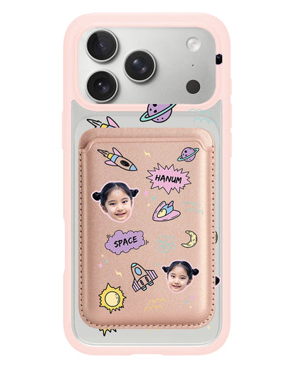 iPhone Magnetic Wallet Case - Face Grid Space