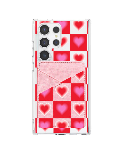 Android Phone Wallet Case - Love Checkered