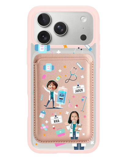 iPhone Magnetic Wallet Case - Face Grid Dream Doctor