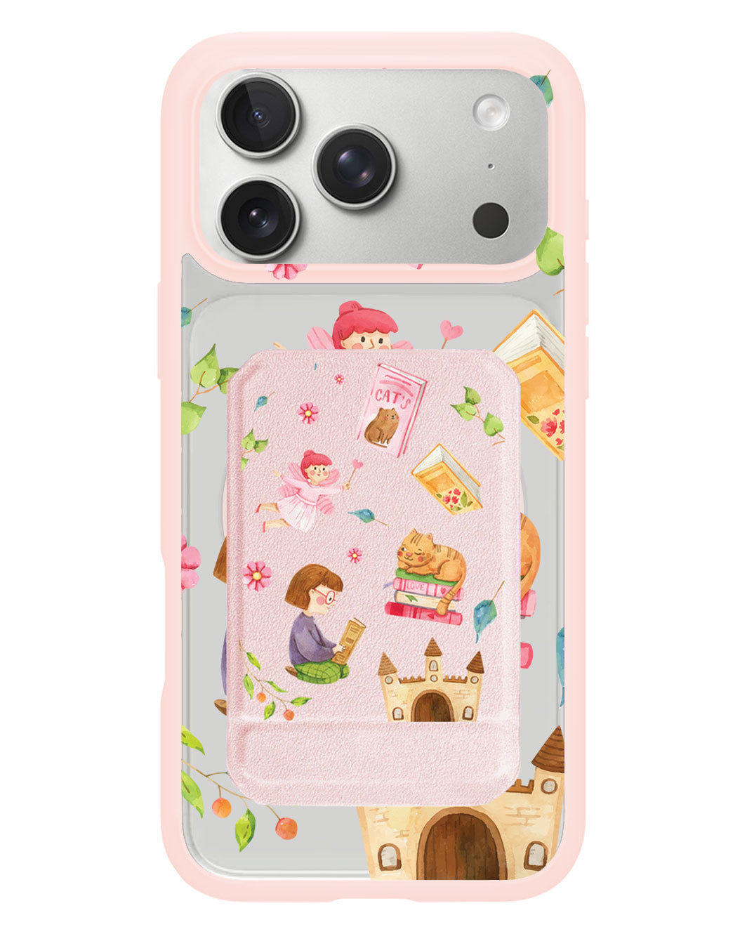 iPhone Magnetic Multifold Wallet - Fairy cat