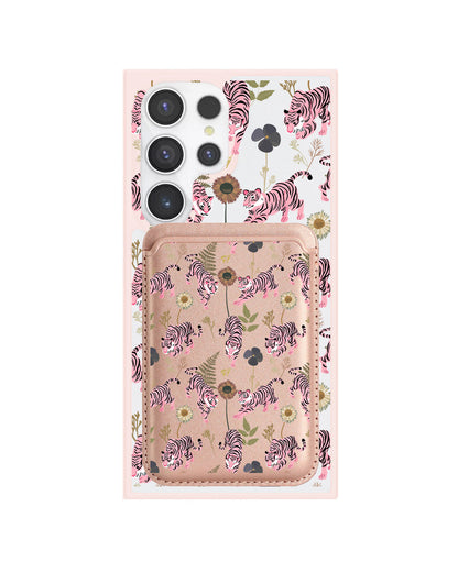 Android Magnetic Wallet Case - Tigre Rosa
