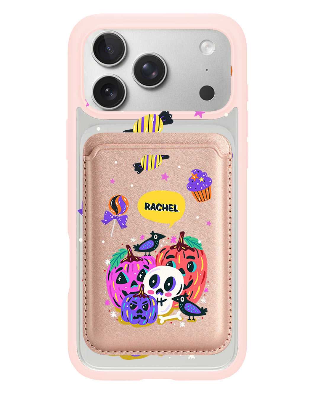 iPhone Magnetic Wallet Case - Pumpkins Monster