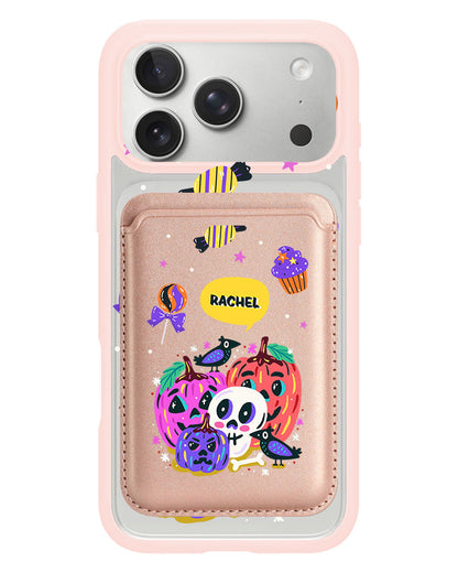 iPhone Magnetic Wallet Case - Pumpkins Monster