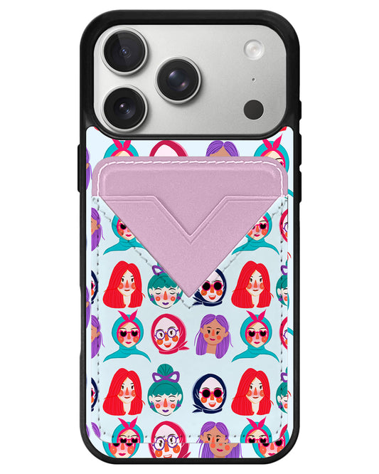 iPhone Avant Wallet Case - Cute Sweety Faces