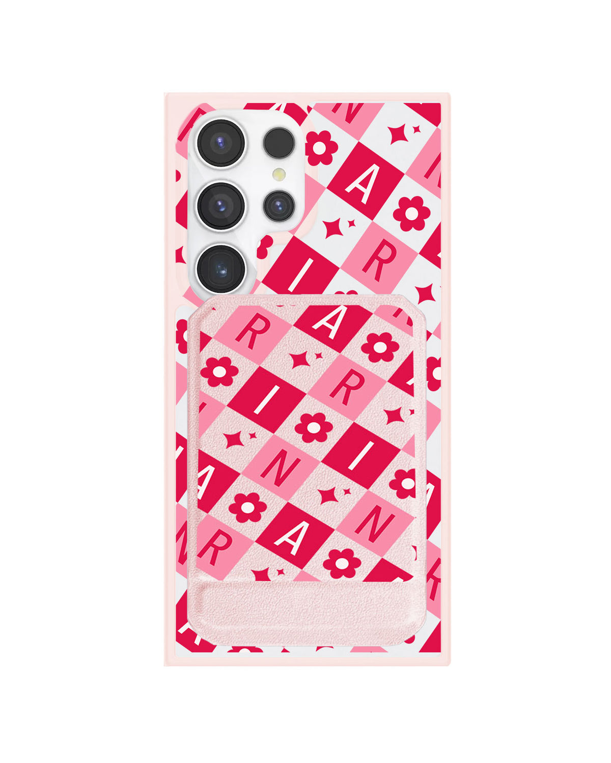 Android Magnetic Multifold Wallet - Flower Grid Monogram 1.0
