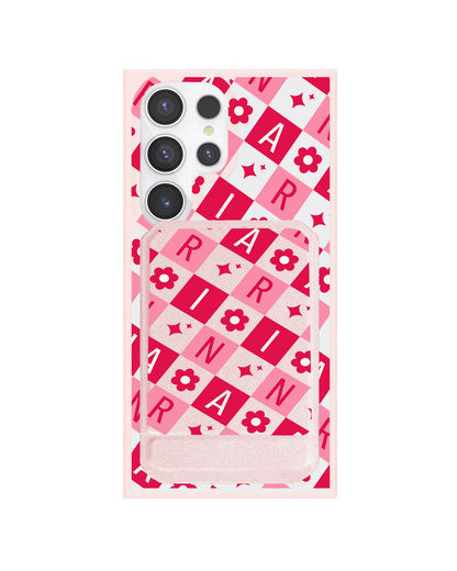 Android Magnetic Multifold Wallet - Flower Grid Monogram 1.0