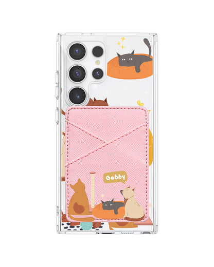Android Phone Wallet Case - Playful Cat