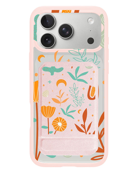 iPhone Magnetic Multifold Wallet - Autumn Botanical