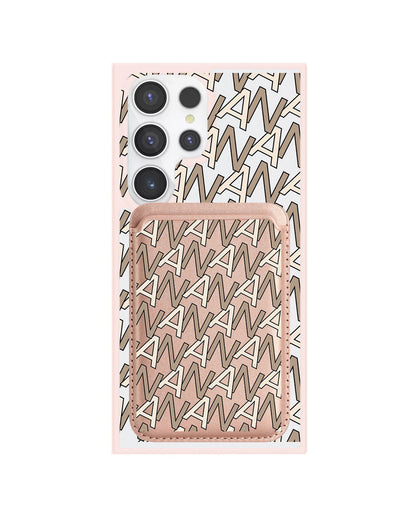 Android Magnetic Wallet Case - Initial Monogram 4.0