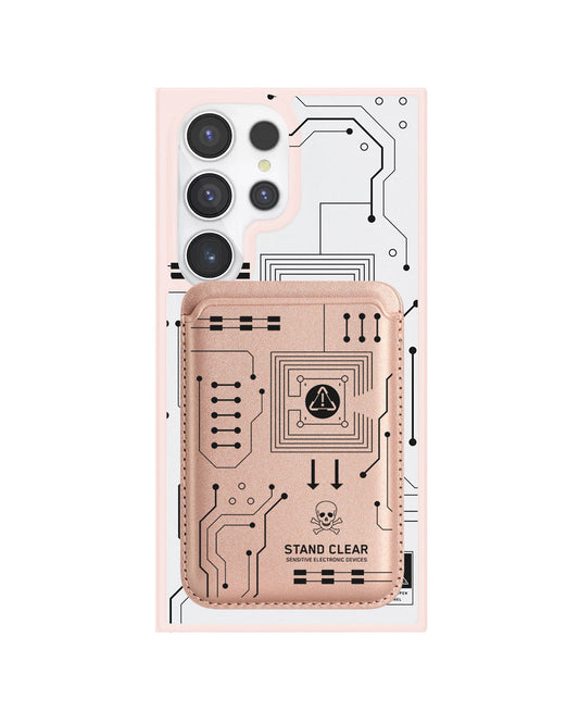 Android Magnetic Wallet Case - Circuit Black