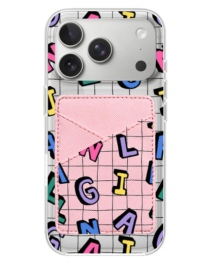 iPhone Phone Wallet Case - Playful Monogram 2.0