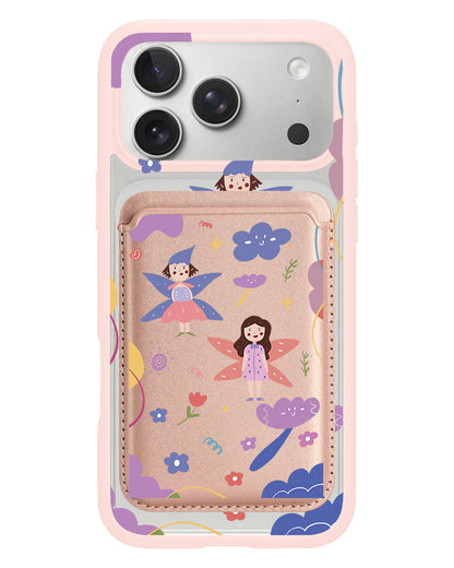 iPhone Magnetic Wallet Case - Fairy Pattern