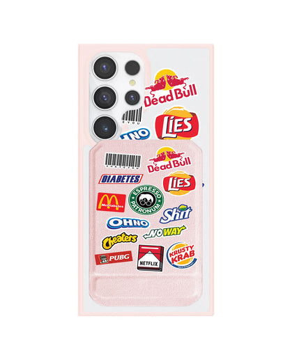 Android Magnetic Multifold Wallet - Food Parody