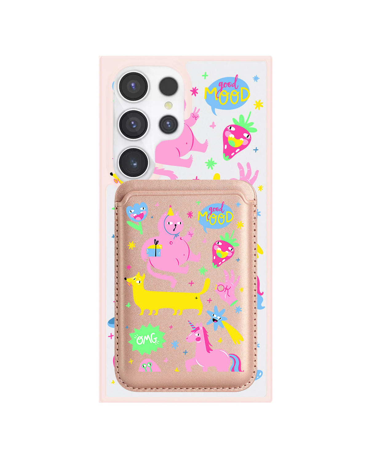 Android Magnetic Wallet Case - Monster Say Good Mood