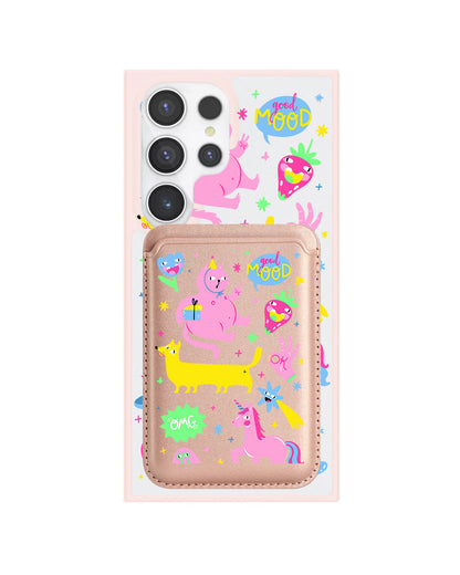 Android Magnetic Wallet Case - Monster Say Good Mood