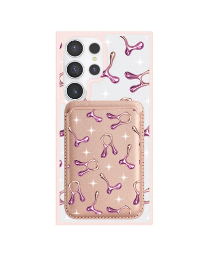 Android Magnetic Wallet Case - Chrome Monogram 3.0