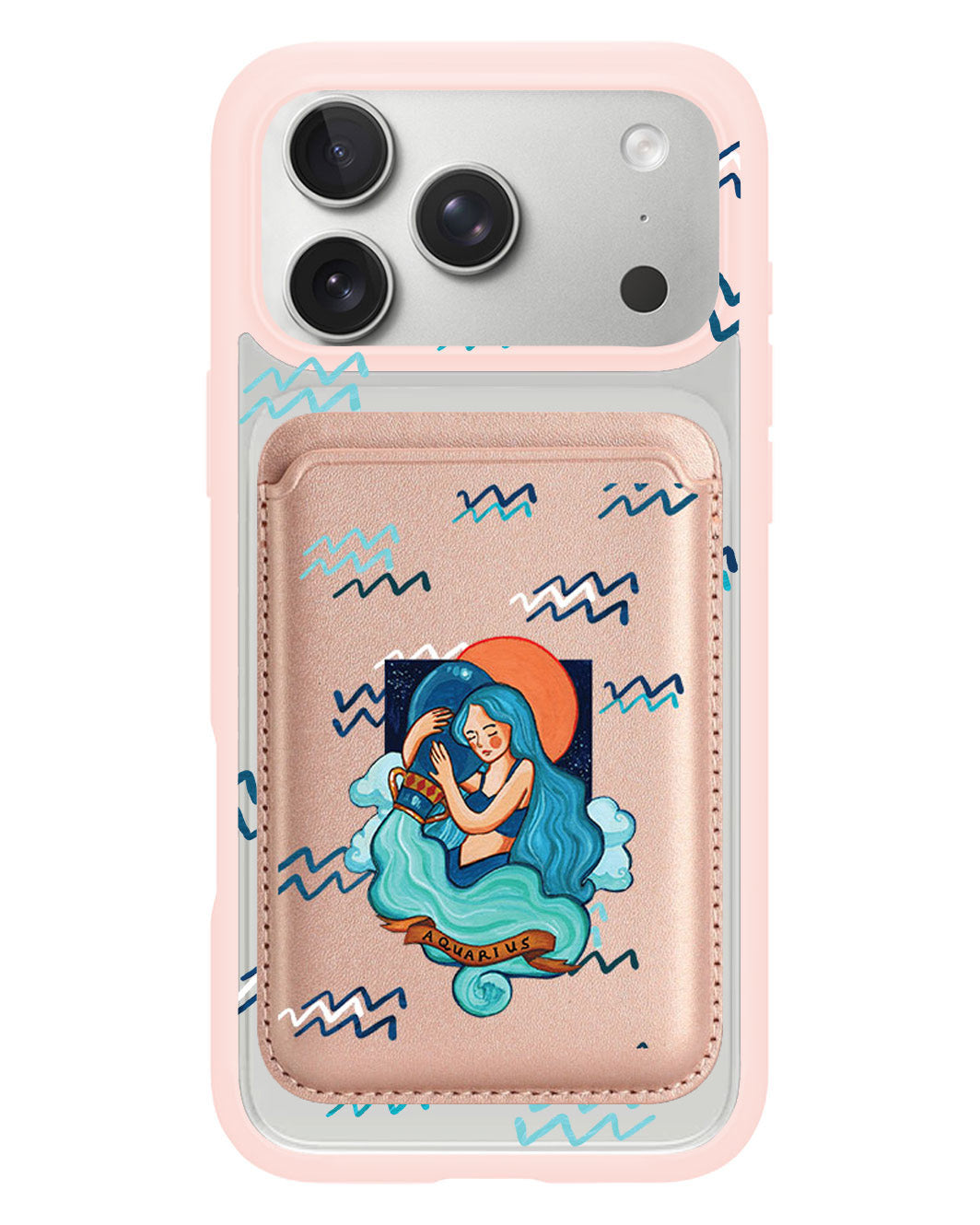 iPhone Magnetic Wallet Case - Aquarius