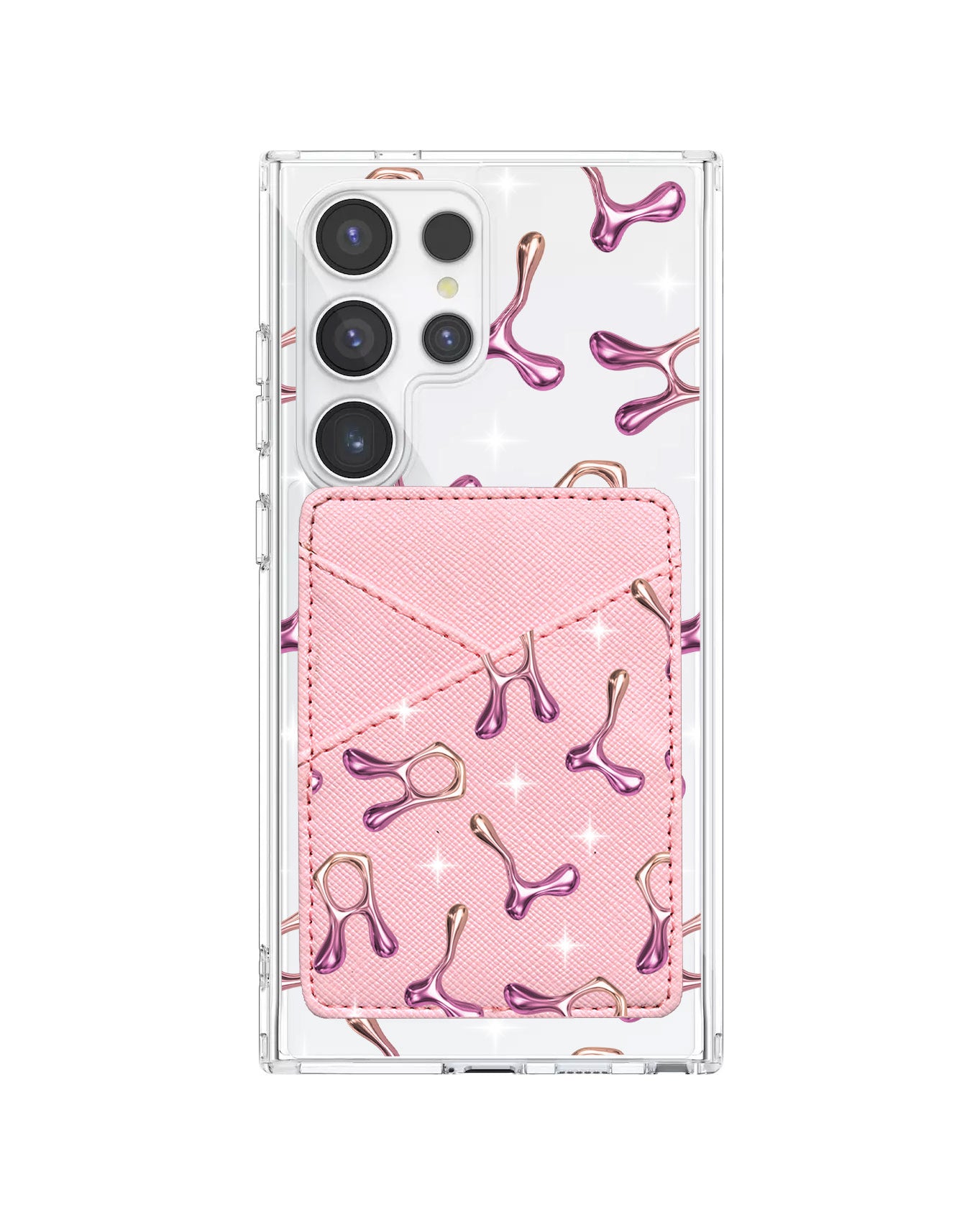 Android Phone Wallet Case - Chrome Monogram 3.0