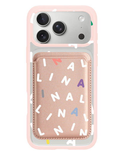 iPhone Magnetic Wallet Case - Monogram 2.0 Putih
