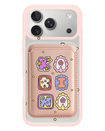 iPhone Magnetic Wallet Case - Adorable Monogram 2.0