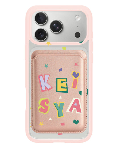 iPhone Magnetic Wallet Case - Adorable Monogram 4.0