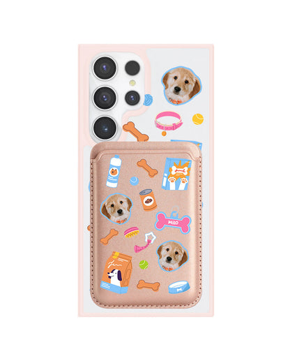 Android Magnetic Wallet Case - Pet Grid Puppy Sweet Treats