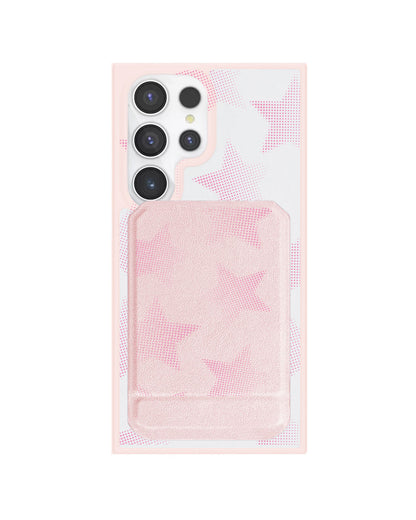 Android Magnetic Multifold Wallet - Pink Star