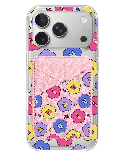 iPhone Phone Wallet Case - Flower Petals Monogram 2.0