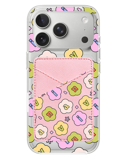 iPhone Phone Wallet Case - Flower Petals Monogram 1.0