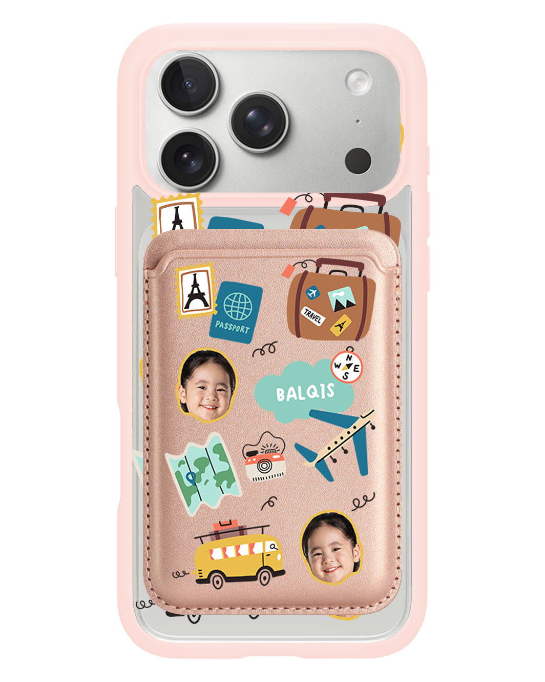 iPhone Magnetic Wallet Case - Face Grid Travel