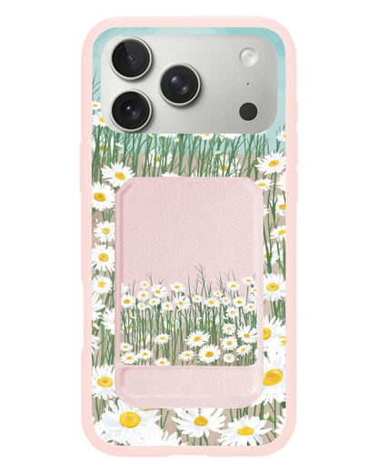 iPhone Magnetic Multifold Wallet - Oil Painting Daisy