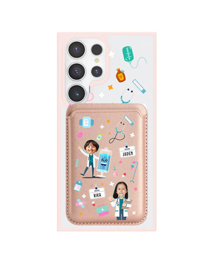 Android Magnetic Wallet Case - Face Grid Dream Doctor
