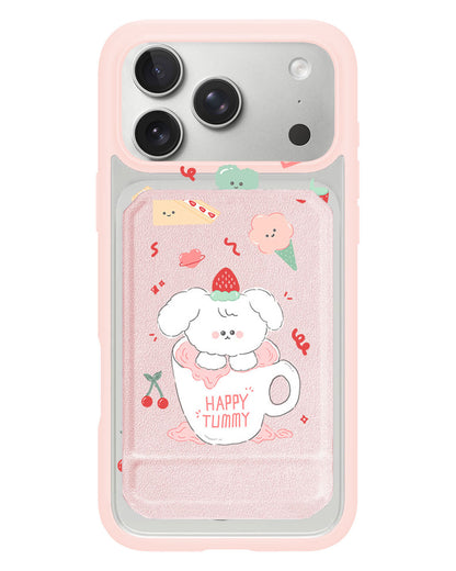 iPhone Magnetic Multifold Wallet - Happy Tummy