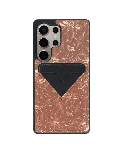 Android Avant Wallet Case - Sketchy Flower&Butterfly 1.0