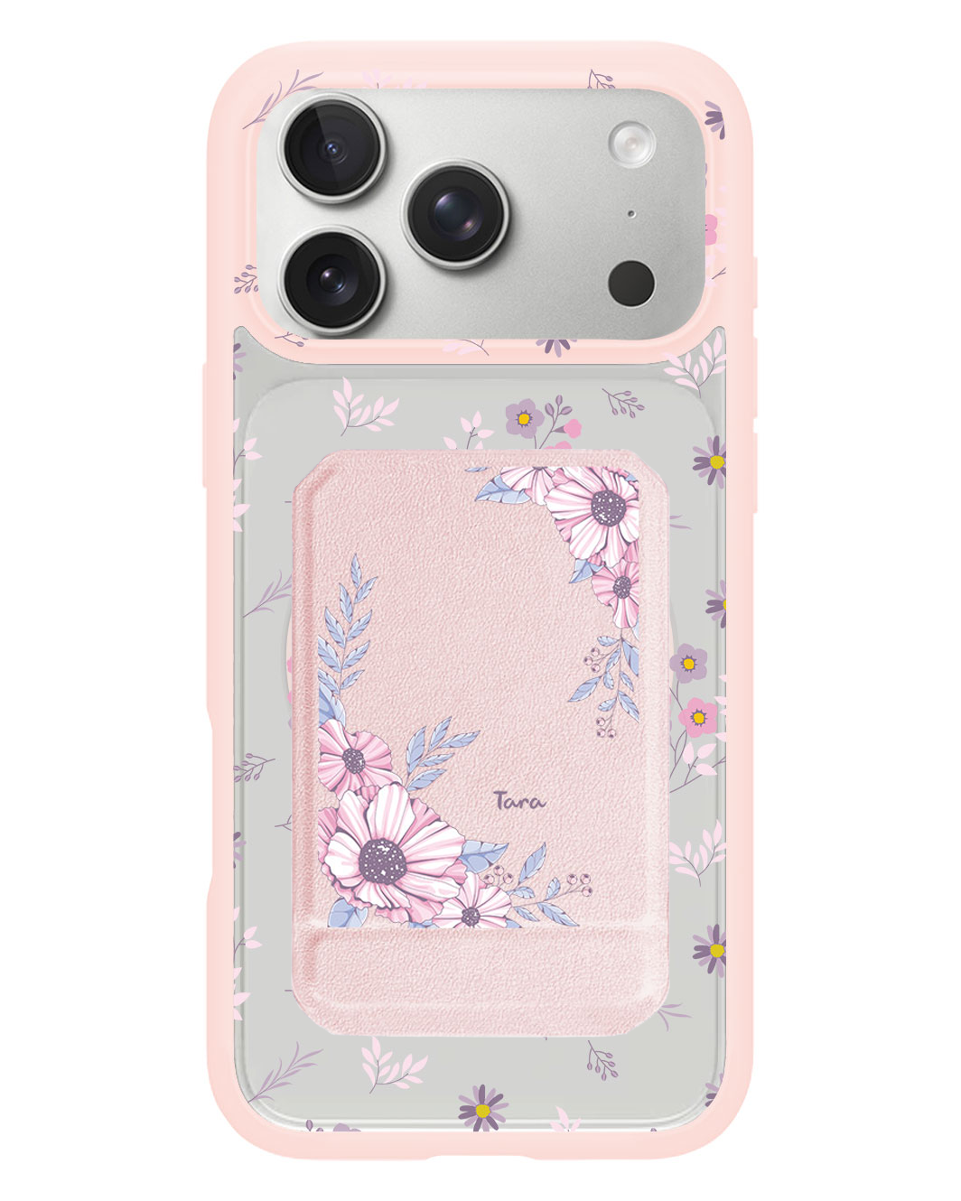 iPhone Magnetic Multifold Wallet - Pink Blossom