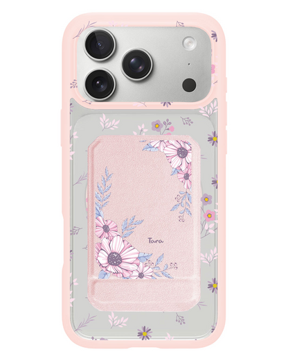 iPhone Magnetic Multifold Wallet - Pink Blossom