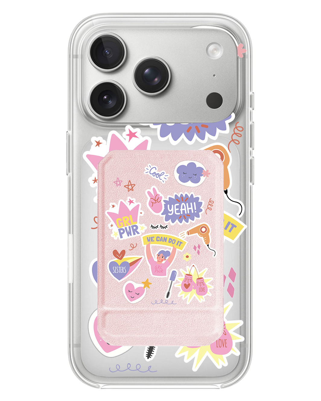 iPhone Magnetic Multifold Wallet - Girl Power Sticker Pack