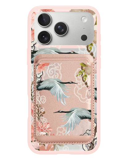iPhone Magnetic Wallet Case - Oil Painting Birds
